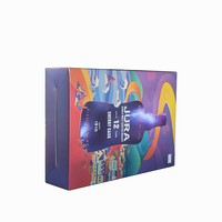 Boîte d'emballage pour whisky brillante avec insert en plastique pour bouteille, boîte en papier pour whisky avec boîte en carton épais STPP