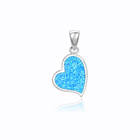 Premium argent 925 Vintage bijoux femmes opale pendentif éblouissant artisanal coeur Design fiançailles mariage cadeau fête