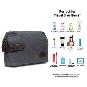 Tùy Chỉnh Vải Da Không Thấm Nước Cạo Râu <span class=keywords><strong>Dopp</strong></span> Kit Trường Hợp, Mens Vệ Sinh Cá Nhân Túi Túi Du Lịch - Product Image 5