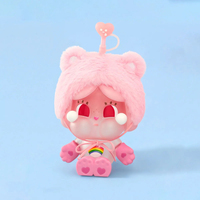 Authentique POP MART CRYBABY X Care Bearss Gobelet en verre avec paille 600ml, Mignon Gobelet à eau de dessin animé, Ornement de bureau, Cadeau de collection