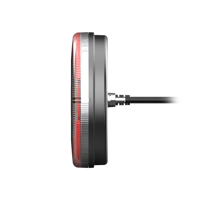 Feu arrière LED rond ECE E-MARK 5,5 pouces pour camion, 12-24V, clignotant dynamique, montage à vis, feu de freinage combiné arrière pour remorque, réflecteur