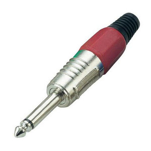 Conector Mono Jack de 6.3mm Rojo para Cables de Instrumentos - Product Image 1