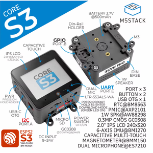 Kit de Desarrollo M5Stack CoreS3 ESP32S3 LoT, IoT XiaoZhi AI, Chat de Voz <span class=keywords><strong>XiaoLing</strong></span> AI - Product Image 2