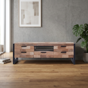 Mueble de TV Moderno de Madera Charlotte para Sala de Estar con Cajones de Almacenamiento para Dormitorio y Oficina en Casa - Product Image 2