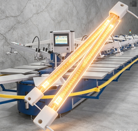 Séchoir Flash Industriel à Tube Halogène en Verre IR à Ondes Moyennes 515mm 1500W pour Séchage Textile et Traitement des Tissus