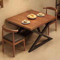 Table à manger rectangulaire de style industriel, table de cuisine simple et moderne pour la maison