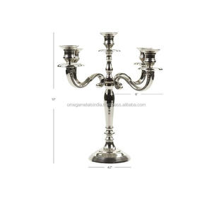Decorativo candelabro 3-lite nuevo estilo moderno y de lujo de apoyo muestra personalizada Mesa de la cena decorativo de Metal vela espera - Product Image 2