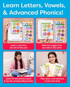 <span class=keywords><strong>Phonics</strong></span> Machine Learning Pad trò chơi đọc điện tử cho trẻ em học đọc với 720 Câu hỏi âm thanh và chữ cái - Product Image 3
