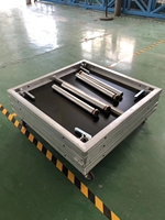 Plateforme de scène événementielle portable en alliage d'aluminium avec 4 pieds réglables, antidérapante, pour événements, 4x4 pieds, 4x8 pieds, installation rapide