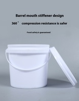 Seau en plastique PP personnalisable de 4 litres à large ouverture Nouvelle arrivée Couvercle à pression recyclable pour la peinture Nouveaux tambours d'emballage