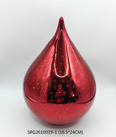 Boule de verre rouge avec lumière LED pour la décoration de Noël et la décoration de la maison
