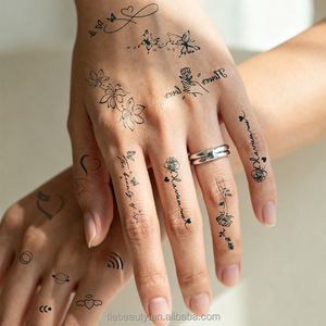 Wholesale Semi Permanent Herbal Juice <strong>Jagua</strong> Tattoo Stickers 2 Weeks Lasting Waterproof Adults Realistic Body Art Temporary Ink - Product Image 3