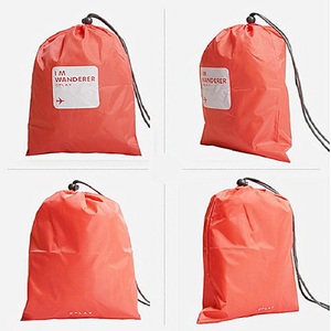 wholesale custom lightweight <b>drawstring</b> <b>bag</b> durable travel packing pouch multipurpose shoe sack bulk promotional giveaway - Product Image 3