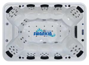 Nouvelle baignoire <span class=keywords><strong>10</strong></span> <span class=keywords><strong>personnes</strong></span> blanc US acrylique extérieur arrière-cour jacuzzier spa tourbillon <span class=keywords><strong>avec</strong></span> télévision étanche - Product Image 4