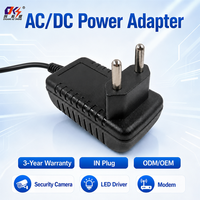 Alimentation murale AC/DC personnalisable CKS, 12V 1A, en matériau ABS/PC, pour éclairage LED et caméra CCTV – Approvisionnement direct usine