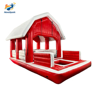 Cabane flottante gonflable commerciale de luxe, grand modèle, pour station balnéaire, avec canapé aquatique et gazebo de loisirs
