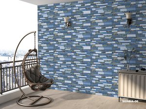 Azulejos de pared exterior | Azulejos de pared de alta profundidad de elevación de cerámica de 300x450mm para paredes frontales de casas modernas - Product Image 4