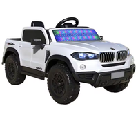 Camion télécommandé pour enfants style Noël, avec lumières LED, batterie 12V, pièces de course, jouets pour bébés, extérieur