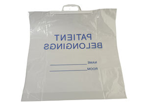 Sac d'effets personnels de patient en LDPE à bas prix avec poignée rigide pratique pour les soins hospitaliers et cliniques à utiliser avec couleur et logo personnalisés - Product Image 2