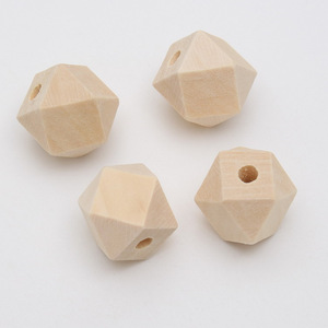 Perles en bois à facettes Hemu de 10x10mm à 30x30mm pour la fabrication de bijoux - Product Image 3