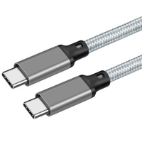 Kabel USB 3.1 Nylon Braided Tipe C Male ke Male 100W PD 5A Pengisian Cepat Kabel Data