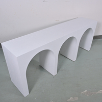 Meubles de mariage modernes nordiques sur mesure, 100% bois massif, forme arquée, table de bar à louer pour événements