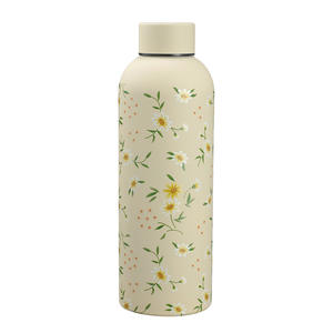 Botella de Agua Aislada de Acero Inoxidable Marca Key, 500 ml, Diseño Floral, Botella Deportiva Portátil para Uso en Exteriores - Product Image 4