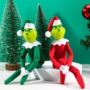 Addobbi Natalizi in Stock Elfo <span class=keywords><strong>Grinch</strong></span> in Pelliccia Verde Forniture per Feste Ornamento Mostro Verde Bambola Elfo <span class=keywords><strong>di</strong></span> Natale <span class=keywords><strong>Grinch</strong></span> - Product Image 2