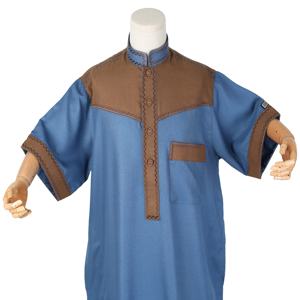 Premier AlAseel Abito Islamico per Ragazzi Kaftan Jubah Abaya Jalabya Etnico Arabo Thobe <span class=keywords><strong>Jalaba</strong></span> Maxi Abbigliamento Musulmano per Bambini - Product Image 5
