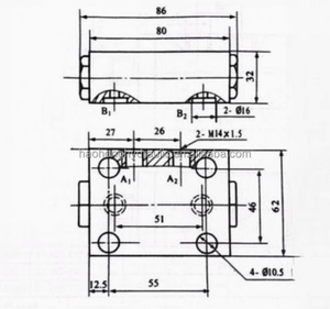 SO-K8L-41B katup periksa dioperasikan <span class=keywords><strong>Pilot</strong></span> ganda silinder kunci hidrolik Subplate dua arah - Product Image 6