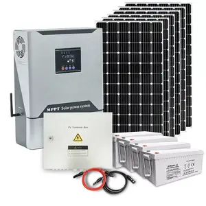 离网1000W 2000W 3000W太阳能系统价格表太阳能电站1kw太阳能电池板系统完成