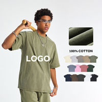250G Heavyweight Fashion Design Vintage t-shirt en détresse lavé à l'acide T-shirt de haute qualité en coton personnalisé surdimensionné T-shirt
