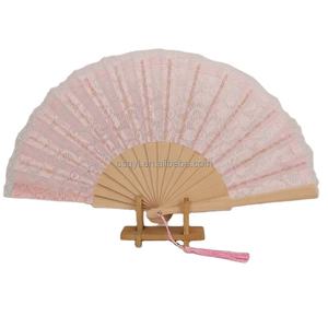 Abanico de mano de madera de alta calidad de 23 cm con borla, abanico hueco de encaje para bodas, publicidad y regalos - Product Image 4