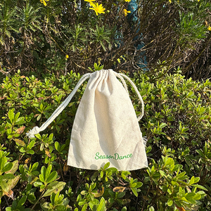 Wholesale <b>Personalized</b> Cotton Drawstring <b>Bag</b> White Cotton Drawstring Pouch With String and Custom Logo - Product Image 2