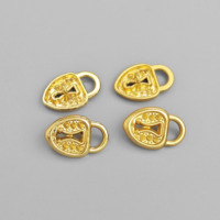Nouvel Arrivage Bouton de couture personnalisé en métal miniature en forme de cadenas, plaqué irrégulièrement, pour vêtement