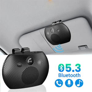 BT 5.0 rảnh tay xe Kit HIFI loa 2W không dây âm thanh Receiver MP3 âm nhạc Máy nghe nhạc tiếng ồn hủy bỏ Sun Visor Clip - Product Image 2