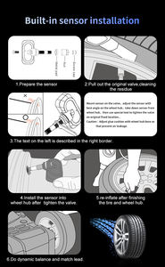 Monitor de Presión de Neumáticos de Coche con Energía Solar Digital CAREUD, Alarma de Presión de Neumáticos con Advertencia de Temperatura, 4 Sensores - Product Image 5
