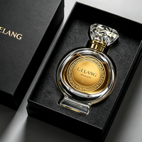 Nouvelle arrivée, flacon de parfum unique, 80 ml, flacon de parfum en verre vide personnalisé, flacon de parfum transparent irrégulier avec logo, flacon de parfum avec emballage