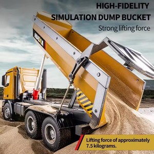 Jinying 1/14 10CH Camión Volquete RC de Aleación, Vehículo de Construcción de Ingeniería con Control Remoto y Autodescarga, Regalo, HUINA 1573 - Product Image 4
