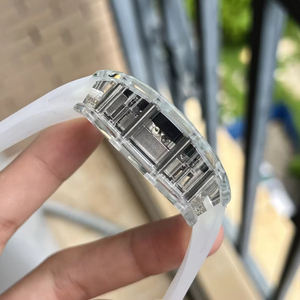 53-01 Transparent Sapphire Crystal ETA <b>Automatic</b> Mechanical <b>Watch</b> High Quality Tonneau Hollow <b>Skeleton</b> Men's <b>Watch</b> 3BAR - Product Image 3