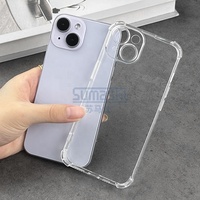 Coque de Téléphone Mobile Antichoc Transparente en TPU de 1,5 MM avec Pare-chocs pour iPhone