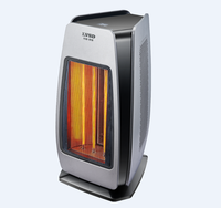 Chauffage d'appoint portable 2500W, électrique, infrarouge lointain, pour la maison, avec fonction oscillante, idéal pour l'hiver