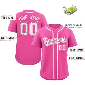 Camiseta de Béisbol Personalizada con Botones, Manga Corta, Unisex, Transpirable, 100% Poliéster, Nombre del Equipo 00, Impresión Sublimada - Product Image 3