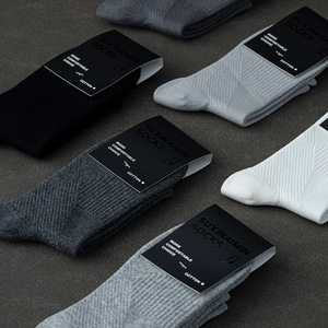Suxinaimin Sports <b>Compression</b> <b>Socks</b> Cotton Mid Calf <b>Running</b> Basketball Training Men's - Product Image 1