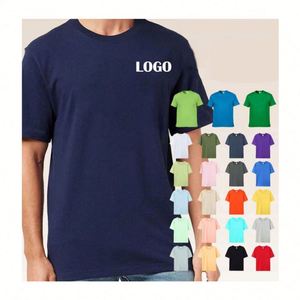 Design Wholesale Men's 100% Cotton T-<b>Shirts</b> Custom Logo Print Long Plain Tee <b>Shirt</b> Custom Logo Print Blank Factory Price US Size - Product Image 1