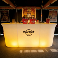 Comptoir de Bar Mini, Meuble de Bar LED Mobile à Changement de Couleur Télécommandé pour Fête, Événement et Décoration de Mariage