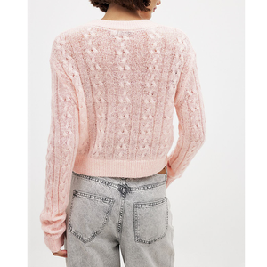 Maglione <span class=keywords><strong>in</strong></span> <span class=keywords><strong>maglia</strong></span> a maniche lunghe da donna con fiocco di moda all'ingrosso morbido Cardigan personalizzato alla moda <span class=keywords><strong>vestiti</strong></span> <span class=keywords><strong>estivi</strong></span> per le donne - Product Image 6