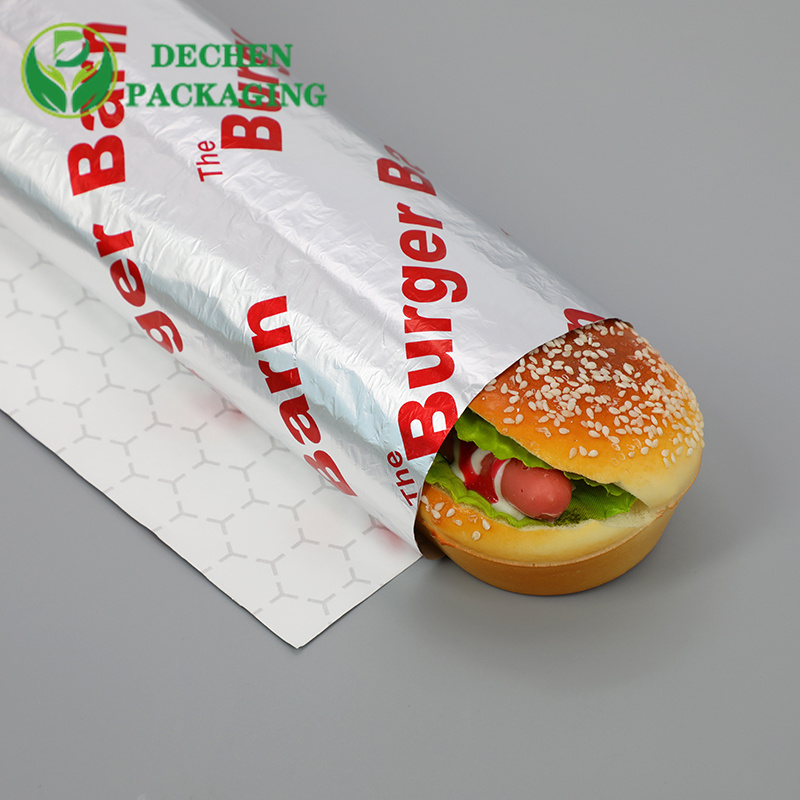Feuille d'aluminium hamburger emballage nid d'abeille isolation papier aluminium