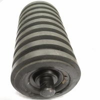 Ensemble de rouleaux de transport en acier de nouveau diamètre 133mm/154mm avec anneau tampon en caoutchouc enduit pour l'industrie minière certifiée ISO9001