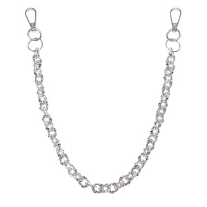 โซ่คาดเอวโลหะลายโครงกระดูก สีเงินทิเบต แบบชั้นเดียว สไตล์ฮิปฮอป สำหรับผู้ชาย - Product Image 5